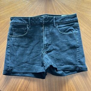 AE black jean shorts